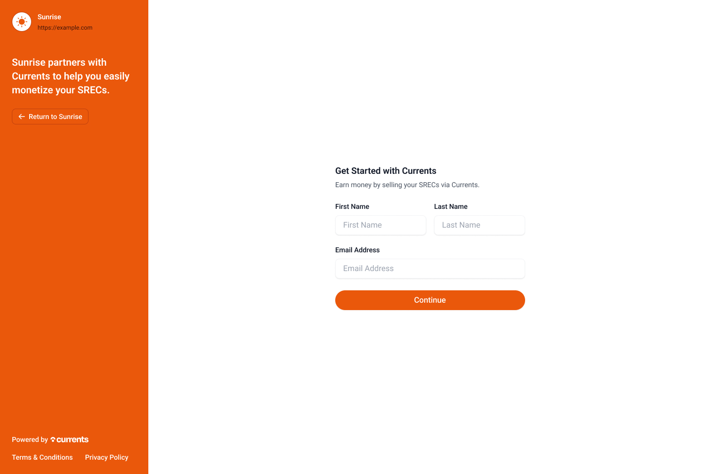 Currents Onboarding Welcome Screen